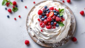 Pavlova di Natale: il dolce scenografico che sembra neve