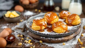 Profiteroles al caramello salato: la variante moderna che devi provare