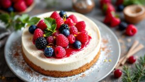 Cheesecake di Natale allo yogurt: fresca e con poche calorie