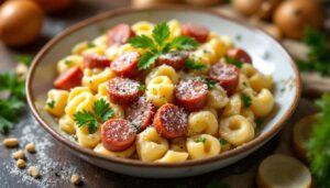 Se gli gnocchi li fai solo al ragù non sai cosa ti perdi: cremosi e con la salsiccia, primo perfetto a Natale