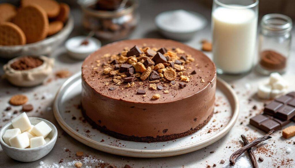Torta budino al cioccolato con Oro Saiwa: a strati, senza forno e pronta da raffreddare