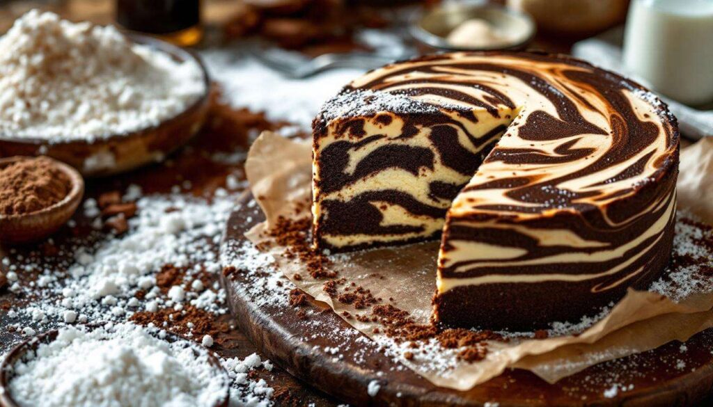 Una consistenza davvero morbida e un sapore nostalgico: questa torta marmorizzata fondente è una gioia all'ora della merenda!
