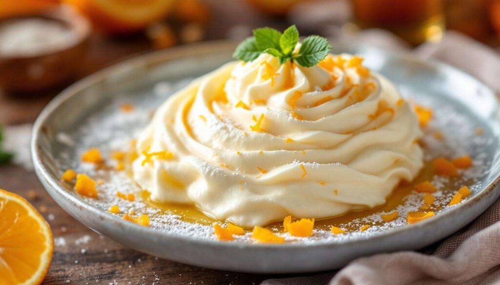 Crema di mascarpone all’arancia senza uova